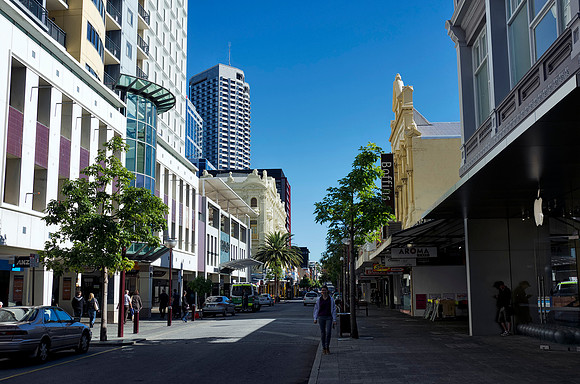 Looking West along Hay Street