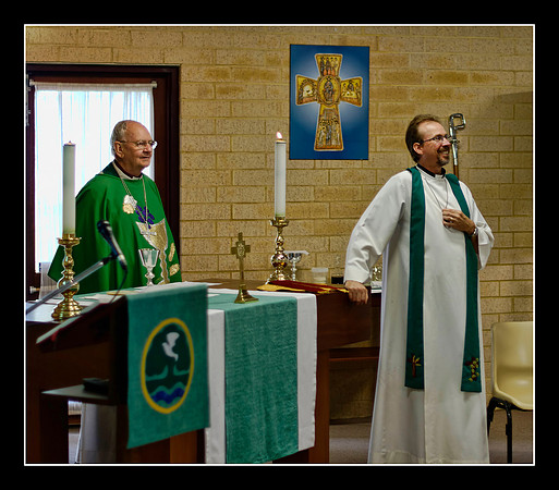 Bp Brian Farran and the Revd John Ward.