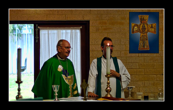 Bp Brian Farran and the Revd John Ward.