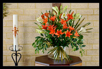 The flowers were in memory of the Rt Revd Ben Wright, and were prepared by Mrs Joyce Brooks.