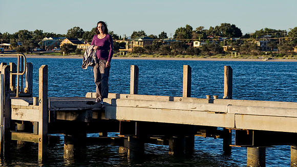 Rosemary on the town jetty