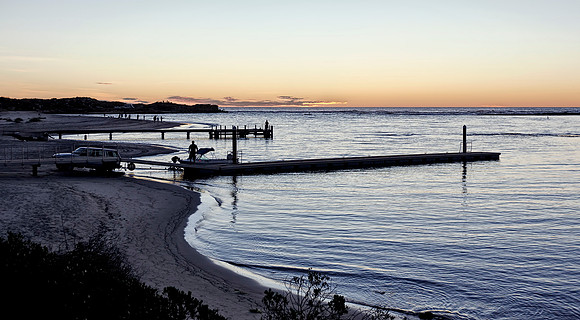 View toward the river mouth